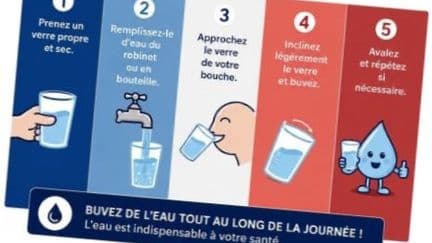 "Comment boire de l'eau" : en pleine canicule, les réseaux sociaux aspergés de publications parodiques imitant les messages de prévention officiels