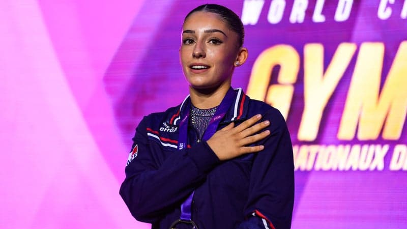 Gymnastique artistique: "Pour mon premier Bercy, c'est super!" se réjouit Maïana Prat, victorieuse au sol à Bercy