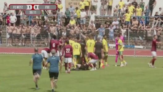 Une arbitre projetée au sol et sortie à la mi-temps: violente altercation dans un match amical du FC Metz